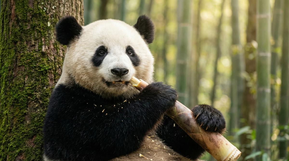 高清3D动漫熊猫视频 - 国宝竹林午餐视频