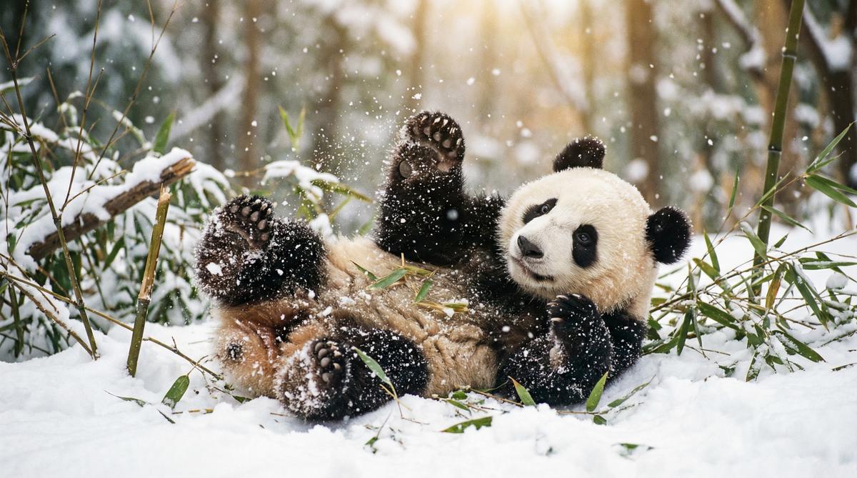 高清3D动漫熊猫视频 - 大熊猫雪地嬉戏视频在线观看