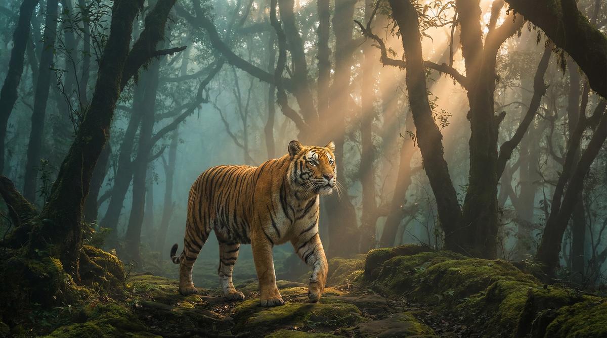 高清3D动漫老虎视频 - 孟加拉虎丛林之王视频